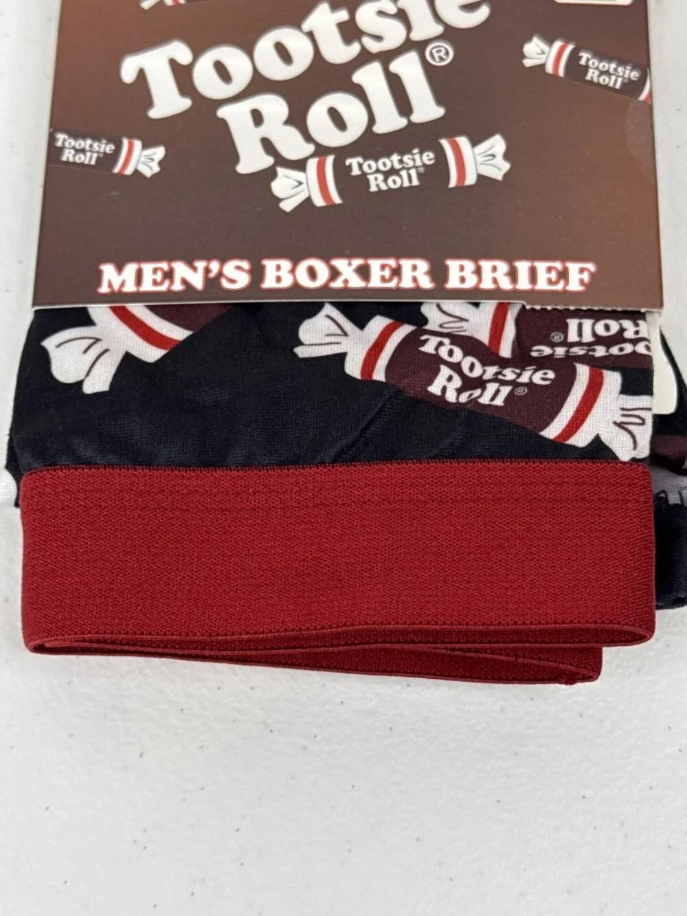 Tootsie Roll Boxer Briefs Men's Size L Graphic Candy Novelty Underwear NWT